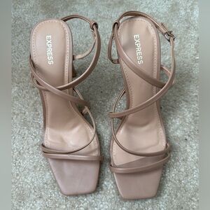 Never worn Express strappy heels